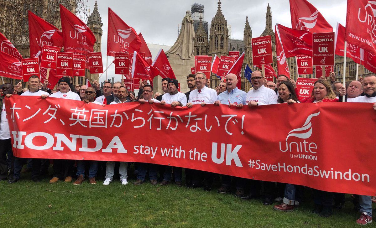 Honda workers across Europe unite in protest against Swindon closure